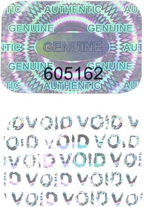 Tùy chỉnh in Laser <span class=keywords><strong>Holographic</strong></span> lá nhãn an ninh làm mất hiệu lực mở nhãn làm mất hiệu lực ba chiều Sticker <span class=keywords><strong>Holographic</strong></span> Vinyl in kỹ thuật số - Product Image 5