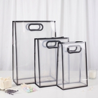 Sac Souvenir en Plastique Transparent Vide avec Bordure Noire, Matériau PP, Emballage Moderne et Tendance pour Fêtes, Fournisseur CSMD Yiwu