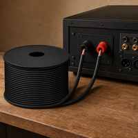 Câble audio en cuivre OFC avec gaine en PVC tressée et blindée en feuille d'aluminium, 1 m, pour microphone, haut-parleur, moniteur, home cinéma, Hi-Fi, bricolage