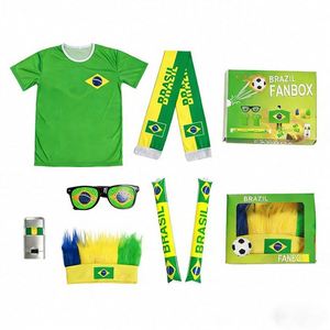 Set de Regalo para Fanáticos del Fútbol, Copa Promocional 2026, Accesorios para Animar Eventos Deportivos, Camisetas, Bufanda, Gafas, Juego de Regalo para Partidos de Fútbol, Poliéster - Product Image 1