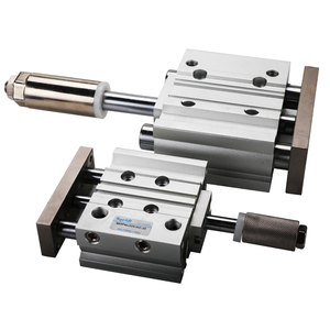 Cylindre pneumatique compact à trois axes MGPM20, diamètre <span class=keywords><strong>de</strong></span> trou 0-150 mm, course réglable, avec tige et guide, TCMJ/MGPMJ12/16/20/25/40-50 - Product Image 1