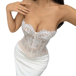 2026 New Wholesale Lace Fishbone Support Corset <strong>Tops</strong> Waist Shaping <strong>Bra</strong> Sexy Breathable Camisole Bustiers Party Corset De Mujer - Product Image 6