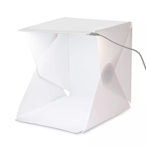 Gấp xách tay 40cm Mini nhiếp ảnh máy ảnh USB LED ánh sáng mềm hộp lều ảnh studio với màu đen trắng phông nền - Product Image 3