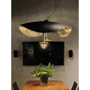 Lámpara Colgante LED de Hierro con Diseño de Platillo Volador, Estilo Nórdico Minimalista Postmoderno, Altura Ajustable, Cuidado de la Vista, para Sala de Estar o Cafetería - Product Image 5