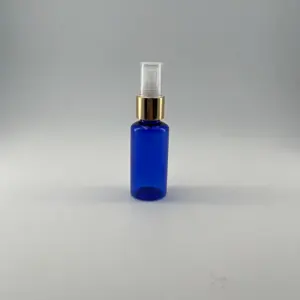 Wholesale 70 Ml Blue PET Cosmetic Container Plastic Perfume Bottle With 20/410 24/410 Mist Sprayer Aluminum Mist Sprayer