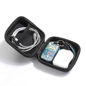 Multi-functional Portable <strong>EVA</strong> Storage Case Custom Logo Zipper <strong>Carrying</strong> <strong>Bag</strong> for Earbuds USB Cable Charger Power Bank Makeup Tools - Product Image 6