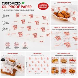 Papel de Envolver Personalizado Ecológico, Resistente al Aceite y de Grado Alimenticio para Empacar Hamburguesas, Pollo Frito y Comida Rápida - Product Image 5