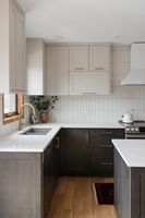 CBMmart Armoire de cuisine moderne bicolore en panneau mélaminé laqué, peinte sur mesure, toutes couleurs, armoire de cuisine personnalisée