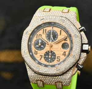 Reloj de Lujo con Diamantes de Moissanita y Cuarzo en Acero Inoxidable, Brillo Radiante, Detalles Elegantes, Moda Atemporal, Premium - Product Image 1