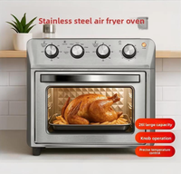 Four à Friture Électrique en Acier Inoxydable 26L 1600W, Four à Convection de Comptoir, Circulation d'Air Chaud à 360°, Usage Domestique et Commercial