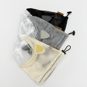 Máscara Protectora Transpirable de Malla con Orejas de Gato para Mascotas, Cubierta Suave para Baño y Recorte de Cachorros y Gatos - Product Image 5