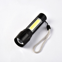 T6 + Senter COB LED Taktis, Senter Led Daya Tinggi dengan Pegangan, Lampu Aluminium Isi Ulang Daya Tinggi