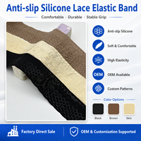Bande élastique en silicone antidérapante pour accessoires vestimentaires, fabricant OEM sur mesure