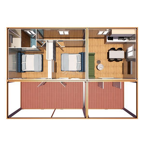 <span class=keywords><strong>Maison</strong></span> conteneur préfabriquée démontable à ossature acier, à assembler en kit, pour hôtels, appartements et dortoirs, prix usine - Product Image 4