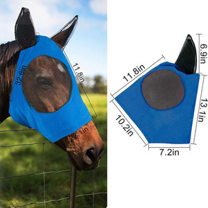 Máscara para Caballos KingHon, Protección para la Cabeza, Antimosquitos, Antiinsectos, Antimoscas, Resistente, para la Nariz del Caballo - Product Image 3