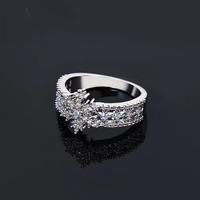 Bague Nais Hip Hop flocon de neige creux personnalisable, style européen et américain, luxe léger, entièrement sertie de diamants