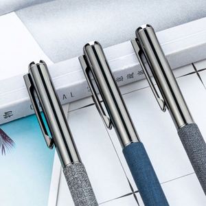 Wholesale Custom Logo 1.0Mm Business Pu Leather-Covered Multi-Color Twist-Action Metal Ballpoint <b>Pen</b> - Product Image 2
