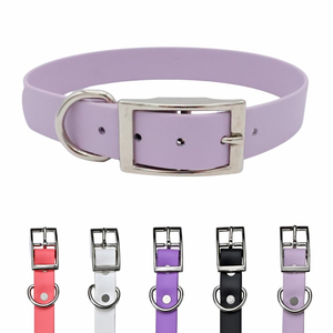 Wholesale Soft Pvc Waterproof Dog Buckle Collar Leash with Name Tag Luxury Fashion Adjustable Dog Collar Lead Set - Product Image 1