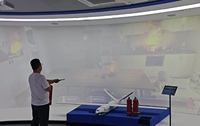 Peralatan Museum Keselamatan Kebakaran Digital, Permainan Proyeksi Dinding Interaktif Pemadam Kebakaran Virtual dengan 4 Tema