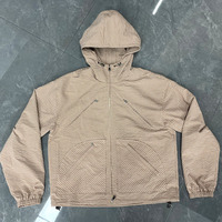 Veste en coton 100% pour homme, de haute qualité, à carreaux, double couche, zippée, respirante, réversible, à capuche, pour l'extérieur