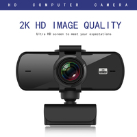 Kamera Web USB 2K Full HD 1080P Sensor CMOS Autofokus Mikrofon untuk PC Mac Laptop Desktop YouTube