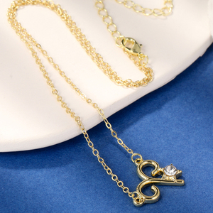 Oro 18K chapado en oro de circón encanto horóscopo pendiente de las Mujeres de 12 signo del zodiaco collar de joyas con tarjeta - Product Image 6