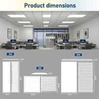 Plafonnier LED ultra-plat 1200x300 encastré ou en saillie pour bureaux, hôpitaux, écoles et espaces commerciaux