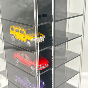 1/64 <span class=keywords><strong>Diecast</strong></span> xe hiển thị trường hợp xe lưu trữ Matchbox <span class=keywords><strong>Acrylic</strong></span> Đồ chơi xe hơi hiển thị trường hợp bánh xe nóng hiển thị cho 30 cái - Product Image 3