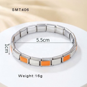 Jewelry New Arrival Stainless Steel Italian Elastic <b>Stretch</b> Adjustable Flower Couple <b>Bracelet</b> for Women - Product Image 5