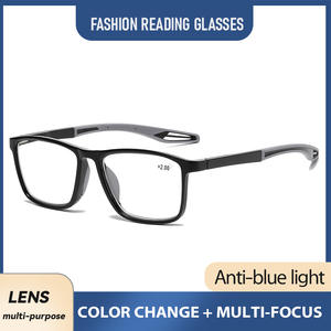 Lunettes <span class=keywords><strong>de</strong></span> lecture photochromiques TR90 pour hommes et femmes Lunettes multifocales anti-dérapantes intérieures/extérieures <span class=keywords><strong>à</strong></span> double usage anti-bleu - Product Image 4