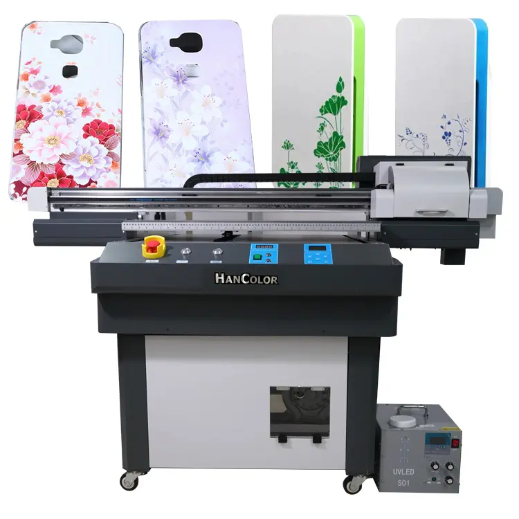 Жесткие УФ-чернила мягкого цвета CMYK LC LM + W + V UV 9060 Eps xp600 3 печатающая головка Ширина 900*600 мм Мульти Ультрафиолетовый светодиодный планшетный принтер