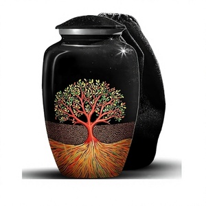 Urna Funeraria de Aluminio con Diseño de Árbol de la Vida para Cenizas Humanas, para Hombres y Mujeres, con Bolsa de Terciopelo Gratis - Product Image 1