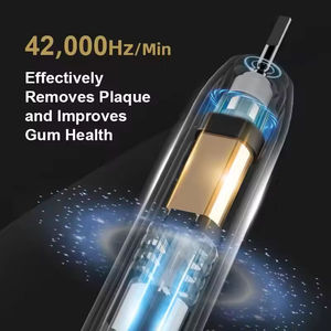 Brosse à dents électrique sonique portable pour adultes avec poils doux, étanche IPX7, rechargeable - Cadeau idéal - Product Image 4