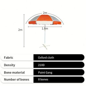 Customized Travel Beach <b>Umbrella</b> <b>Large</b> Outdoor Advertising Heavy Duty Parasol with Logo and Sun Protection - Product Image 5
