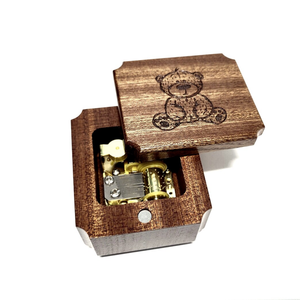 Boîte à musique en bois <span class=keywords><strong>personnalisée</strong></span> à manivelle, avec option de <span class=keywords><strong>chanson</strong></span> <span class=keywords><strong>personnalisée</strong></span>, style antique, cadeau unique gravé au laser - Product Image 2