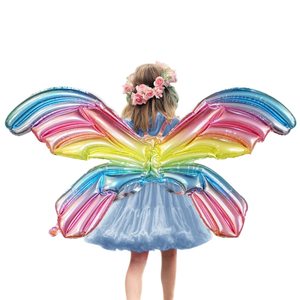 Butterfly Wing Balloon Colorful Fairy Wings Balloon Halloween <b>Dress</b> for Girls Boys Fairy Jungle Theme Party Decor Balloons - Product Image 4