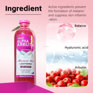เจลอาบน้ำออร์แกนิคสำหรับผู้หญิงอัลฟาอาร์บูตินคอลลาเจนสูงช่วยขัดผิวต่อต้านจุดด่างดำเพิ่มความชุ่มชื้นให้ผิวขาว - Product Image 4