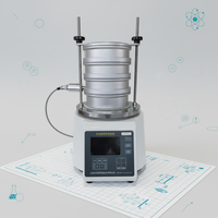 RUNNEST 200mm Saringan Getar Laboratorium, Mesin Pengayak Ultrasonik, Pemisah Laboratorium Ukuran Kecil, Mesin Pengayak 220V 1 Tahun Garansi