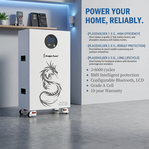 Batería de Almacenamiento Solar LiFePO4 de 51.2V 300Ah 16kWh Tipo Vertical con BMS Integrado y Bluetooth - Product Image 1