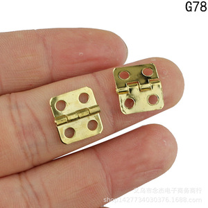 Bisagra amarilla de hierro G78 de 12x13.6mm para muebles, herrajes de embalaje para cajas de madera - Product Image 2