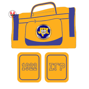 Sac de voyage en toile de polyester brodé pour femmes de la sororité Sigma Gamma Rho |   Sac de voyage personnalisé pour femmes, broderie de la sororité SGRho - Product Image 5
