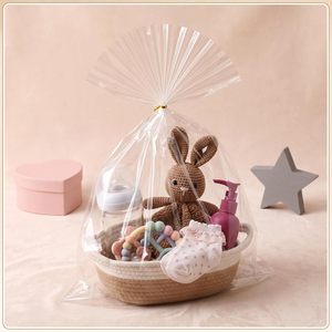 Lot de 6 paniers cadeaux tissés en corde de coton avec poignées, bacs de rangement ovales pour paniers cadeaux de baby shower, articles divers de bureau, organisateur de maison - Product Image 2