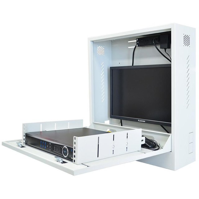 Indoor 19" DVR Cabinet, IP-20 Rated Vertical Wall Mount Server Rack