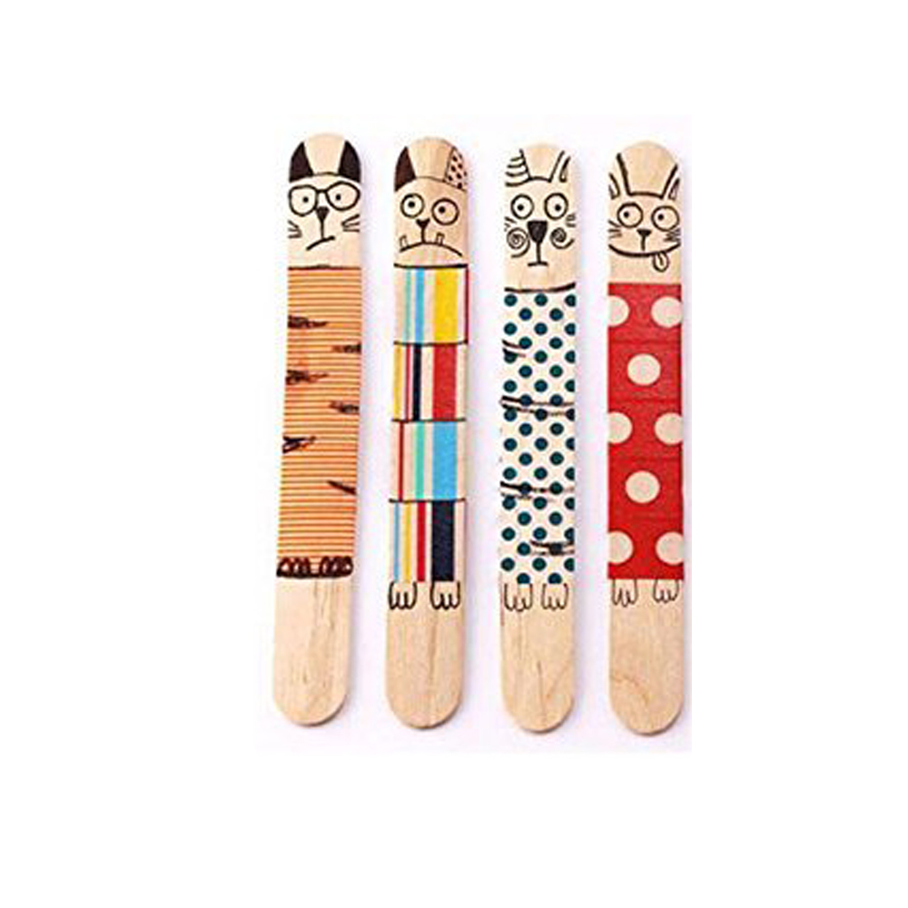 Popsicle En Bois Bâton de Popsicle Maison Bâtons De Glace En Bois Naturel Bâtons D'artisanat Idéal pour L'artisanat Maison