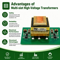 Transformador de Alta Frecuencia Encapsulado EEL25 Personalizado de 200V a 115V para Fuente de Alimentación Conmutada, Controlador LED, Transformador SMPS