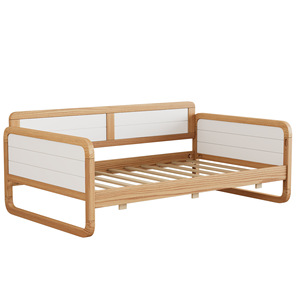 Sofá Cama Convertible de Madera Maciza de 78.1 Pulgadas x 41.4 Pulgadas con Soporte de Rodillos para Uso en Dormitorio - Product Image 5