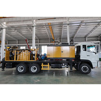 Foreuse de puits d'eau montée sur camion, moteur diesel, profondeur max. 300m, équipement industriel robuste pour l'irrigation, véhicule portable