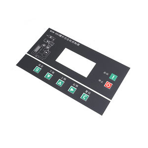 Custom 0.25/0.38 Thick Plastic PC Domed Button Control Panel Graphic Cutting Service Sticker Overlay for Machines - Product Image 1
