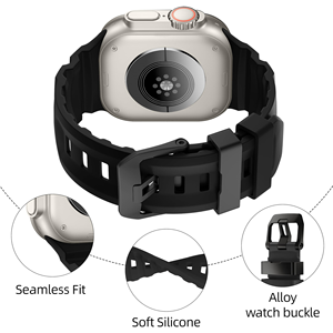 สายนาฬิกาซิลิโคนแฟชั่นสำหรับ Apple Watch 10 4 5 6 7 8 IWatch 42 44 45 46 49 มม. สายรัดข้อมือสมาร์ทวอทช์แฟชั่น - Product Image 3