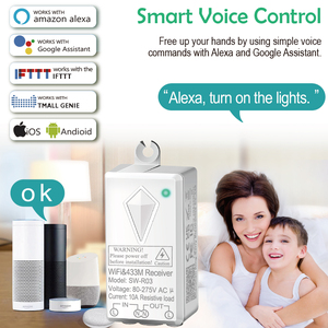 10A 3-gang thông minh Wifi chuyển đổi điều khiển từ xa tường chuyển đổi ánh sáng Tương thích với <span class=keywords><strong>Alexa</strong></span> Google trợ lý <span class=keywords><strong>IFTTT</strong></span> 3-Way - Product Image 2